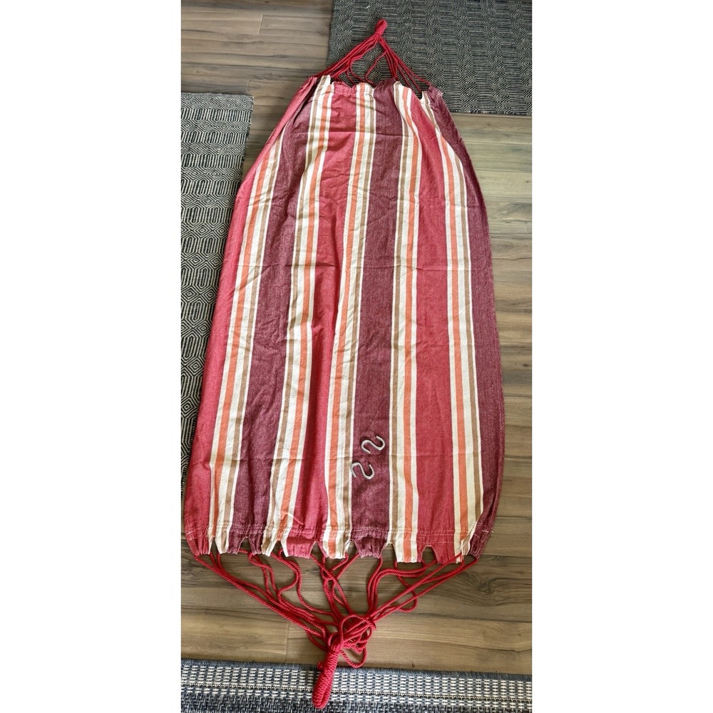 NEW, 2 Person Hammock - Brazilian heavy weight striped organic cotton canvas